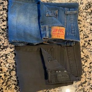 2xLevi’s 511 32X34 jeans grey-like new Blue-great